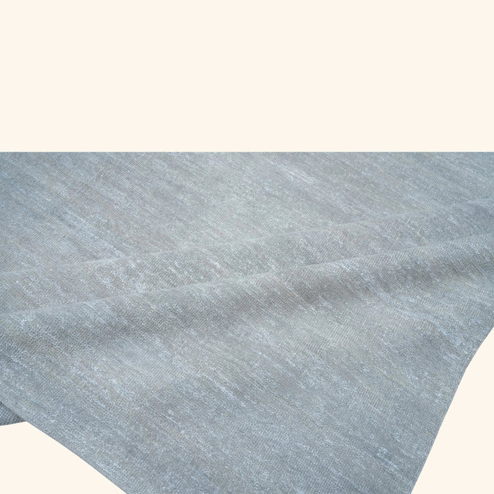 Solid Wool Saree Silk Blend Rug Grey / 10x14