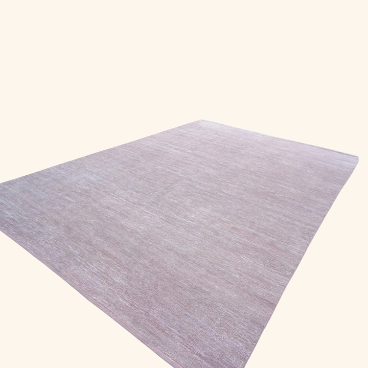 Solid Wool Saree Silk Blend Rug White / 10x14