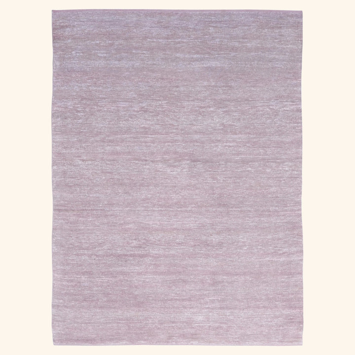 Solid Wool Saree Silk Blend Rug White / 6x9