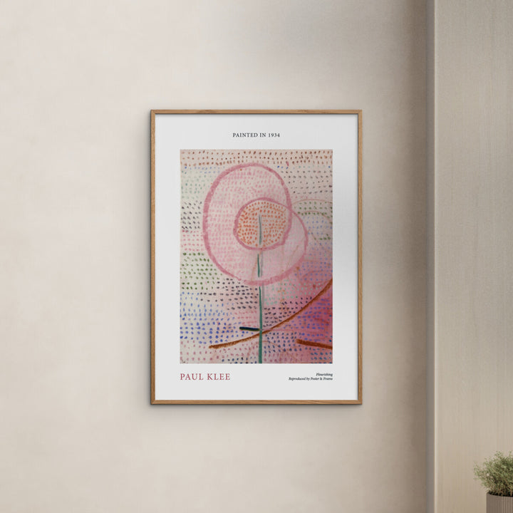Paul Klee - Flourishing - Blossoming 19.69"W x 0.04"D x 27.56"H