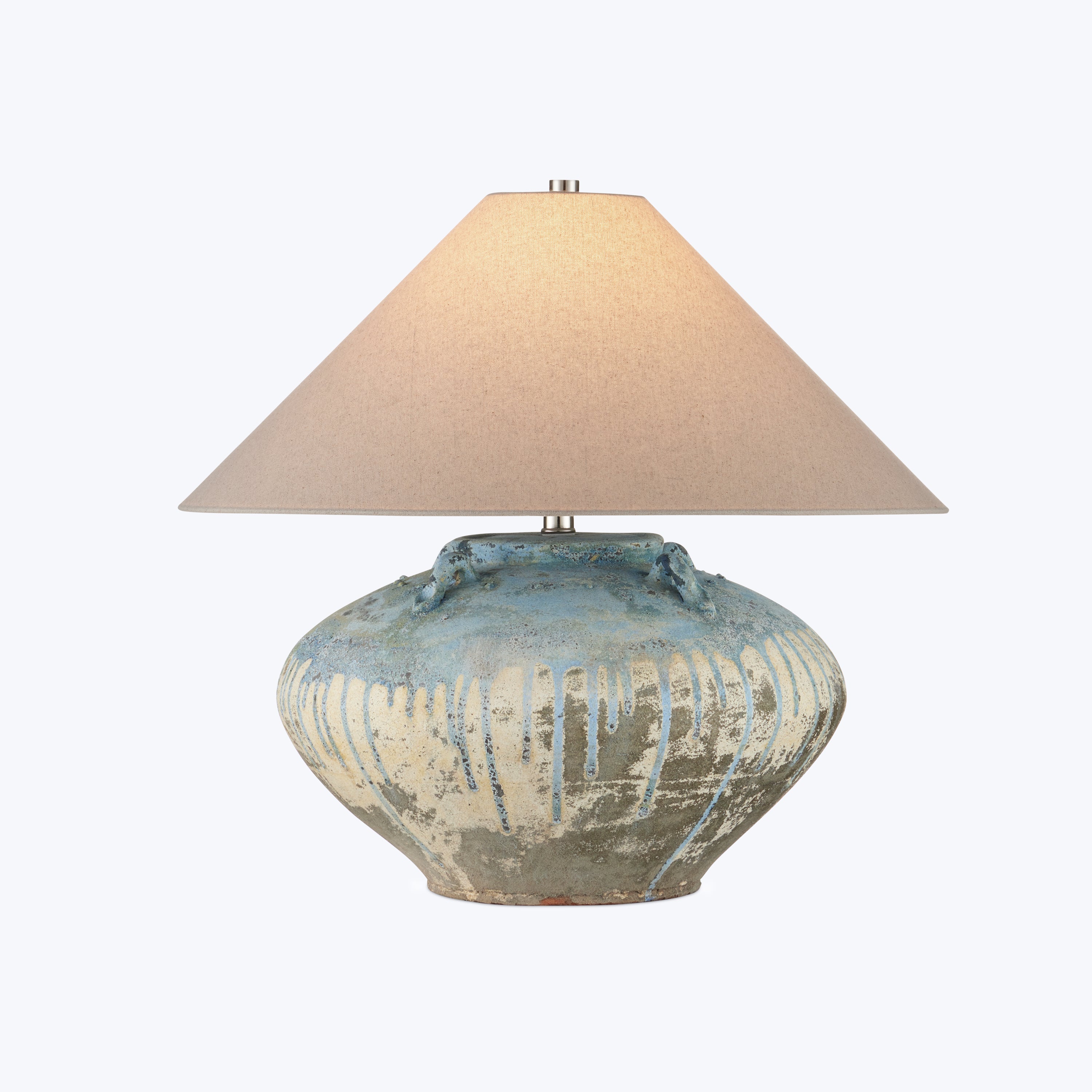 Catania Antique Blue Drip Table Lamp - Thumbnail 3