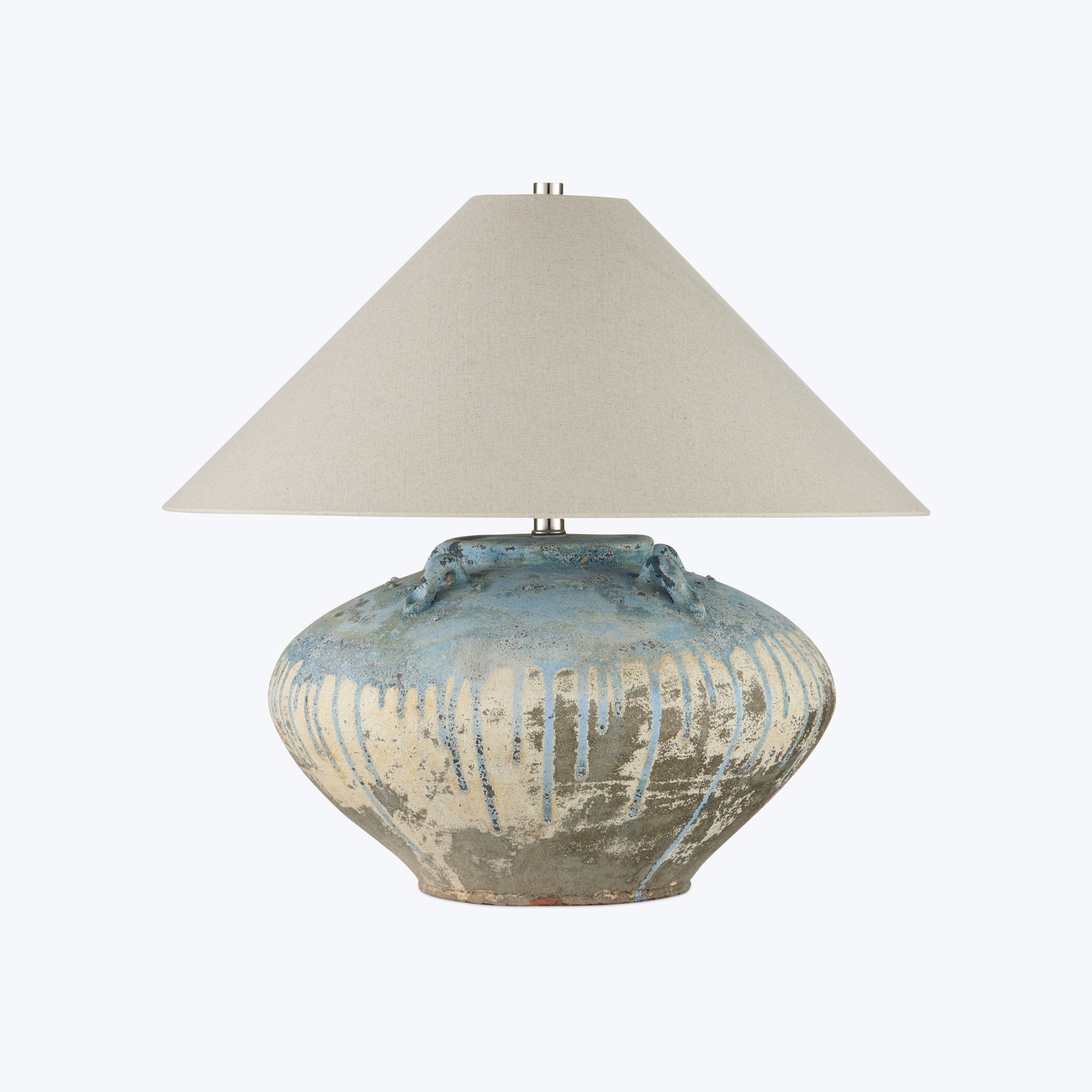 Catania Antique Blue Drip Table Lamp - Thumbnail 4