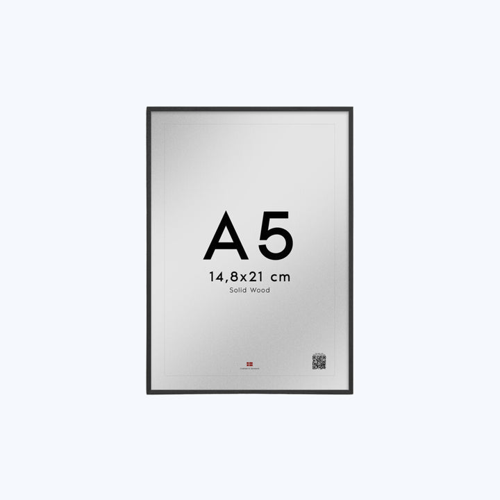 Black Wood Frame 8.27"W x 0.59"D x 5.91"H