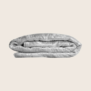 Channel Velvet Quilted Coverlet Grey Queen - hover