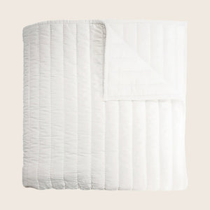 Channel Velvet Quilted Coverlet White Queen
