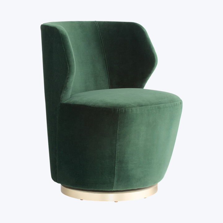 Poppy Swivel Chair Forest Velvet