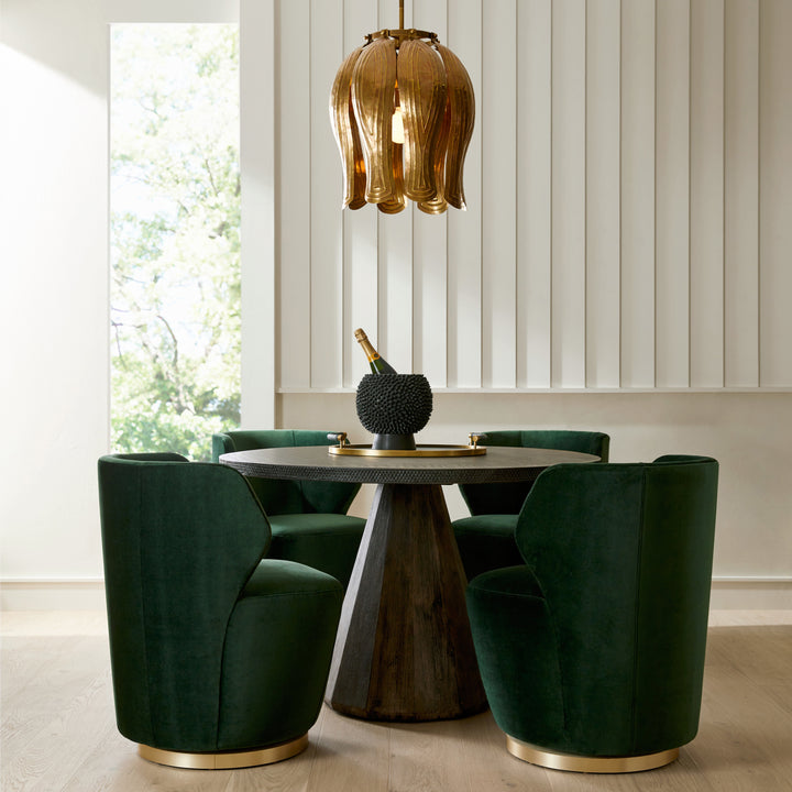 Poppy Swivel Chair Forest Velvet