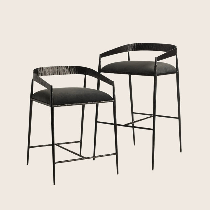Ansel Bar Stool Midnight Grey