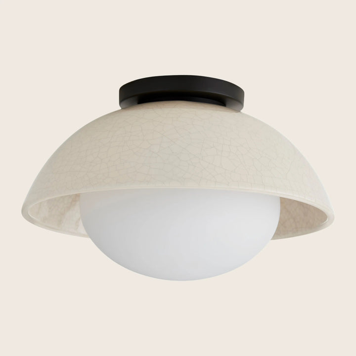 Glaze Flush Mount Small / White