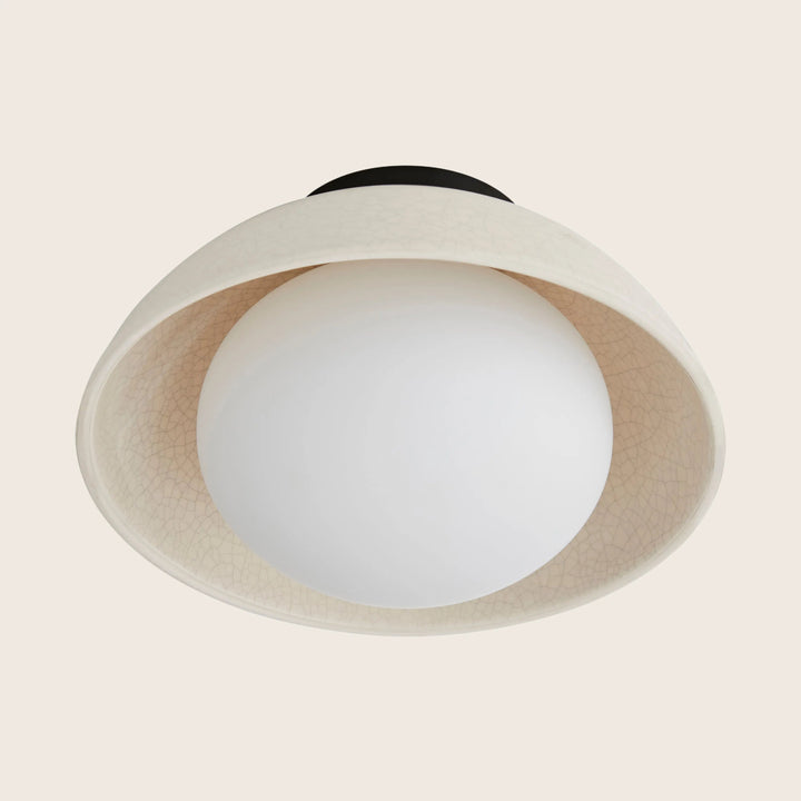 Glaze Flush Mount Small / White