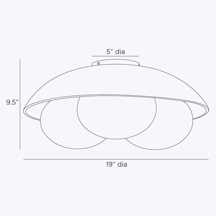 Glaze Flush Mount Large / Black
