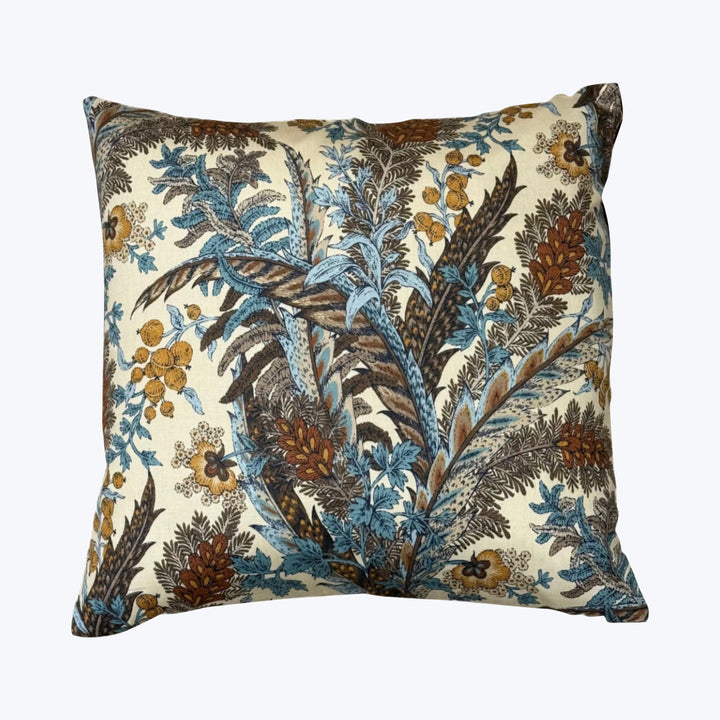 Vintage Feather Floral Pillow