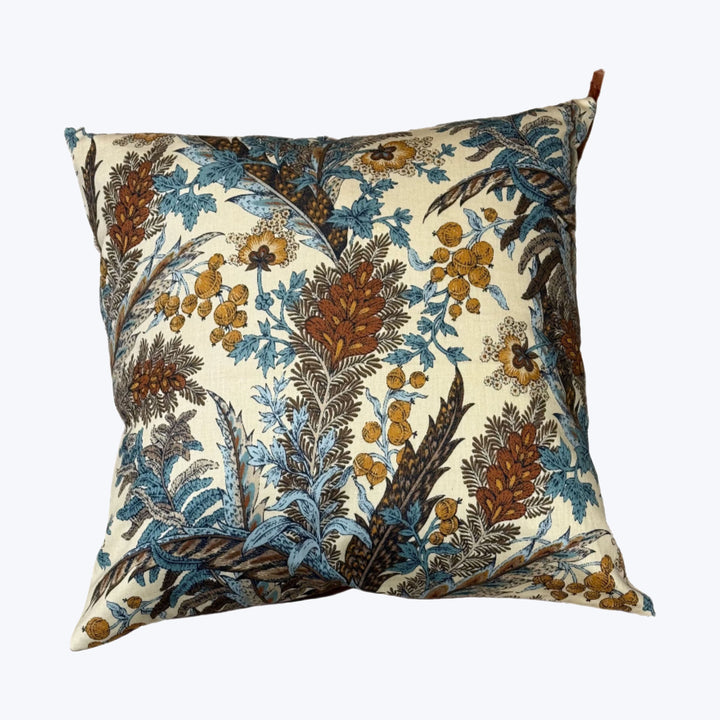Vintage Feather Floral Pillow