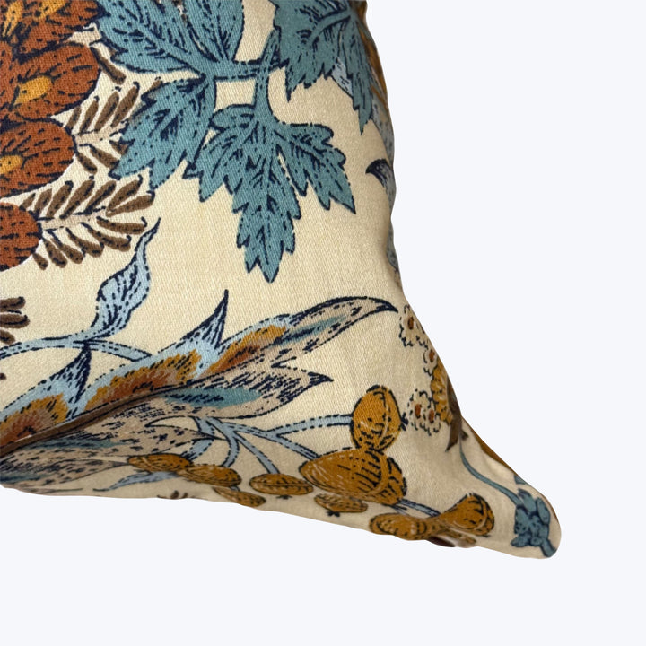 Vintage Feather Floral Pillow