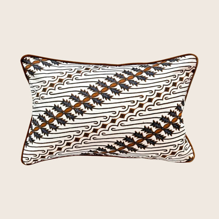 Indonesian Block Print Lumbar Pillow