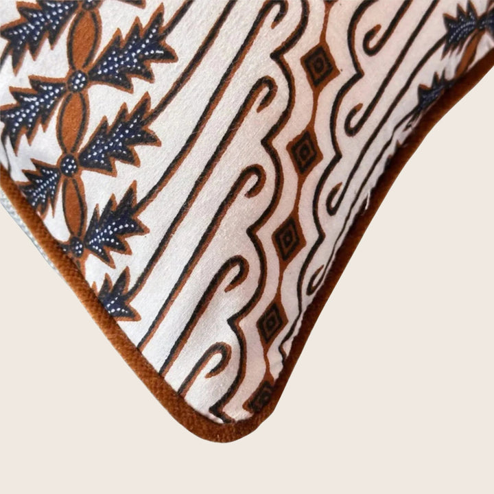 Indonesian Block Print Lumbar Pillow