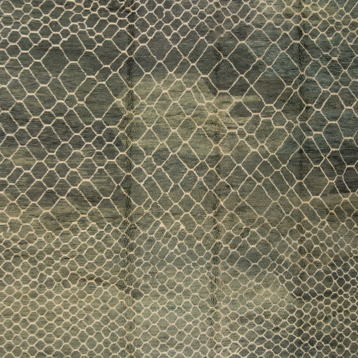 Grey Casablanca Moroccan Wool Rug - 13'5" x 16'10"