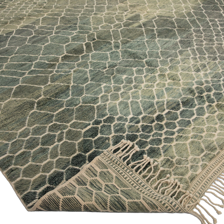 Grey Casablanca Moroccan Wool Rug - 13'5" x 16'10"