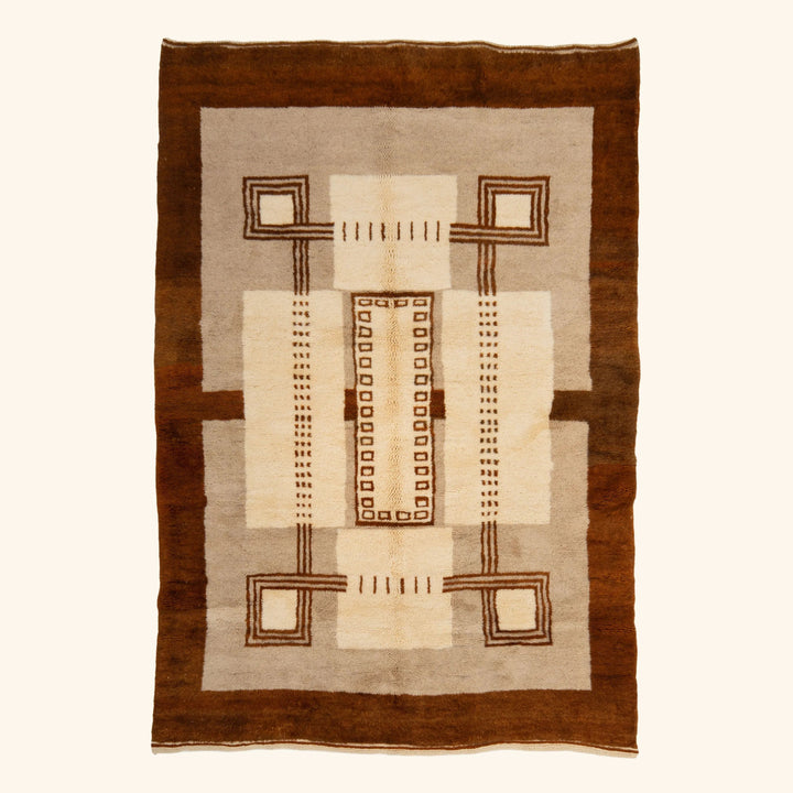 Brown Casablanca Moroccan Wool Rug - 6' x 8'10"