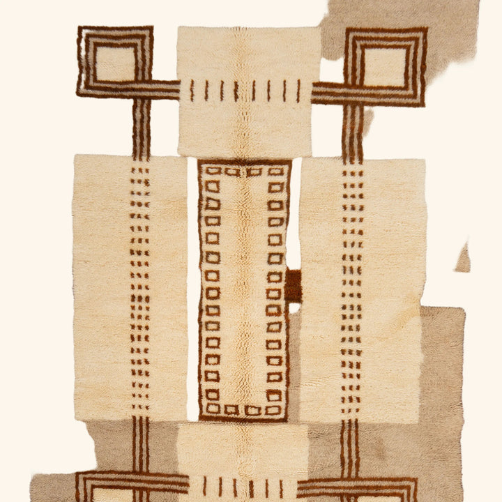 Brown Casablanca Moroccan Wool Rug - 6' x 8'10"