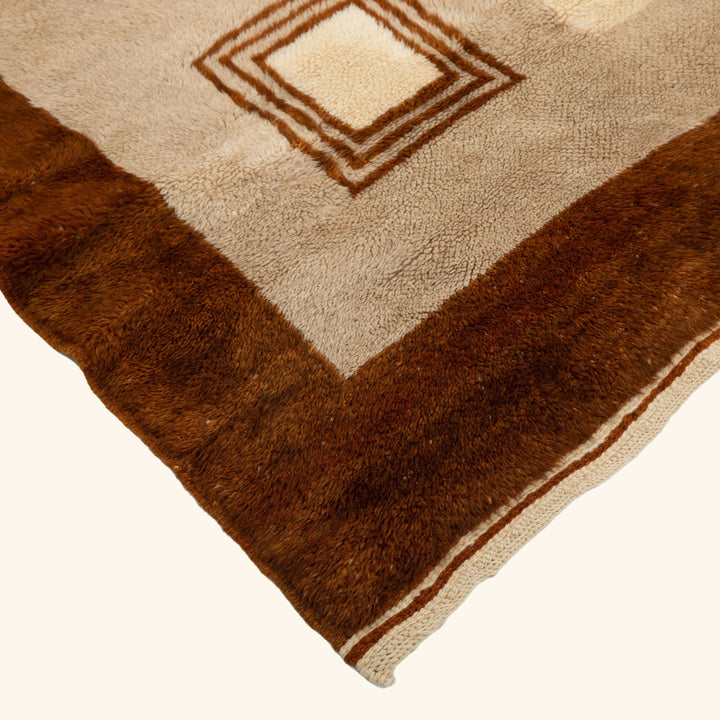 Brown Casablanca Moroccan Wool Rug - 6' x 8'10"