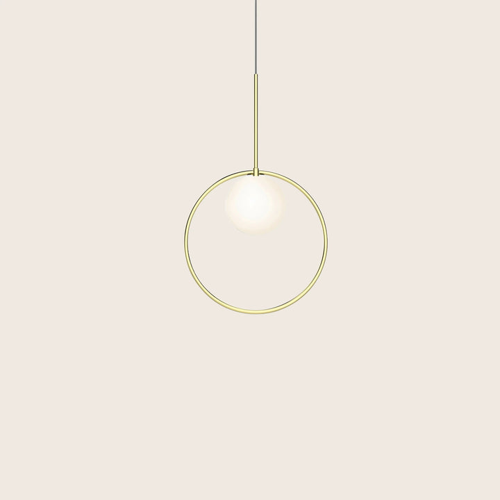 Bola Halo LED Pendant 12" Diameter / Brass