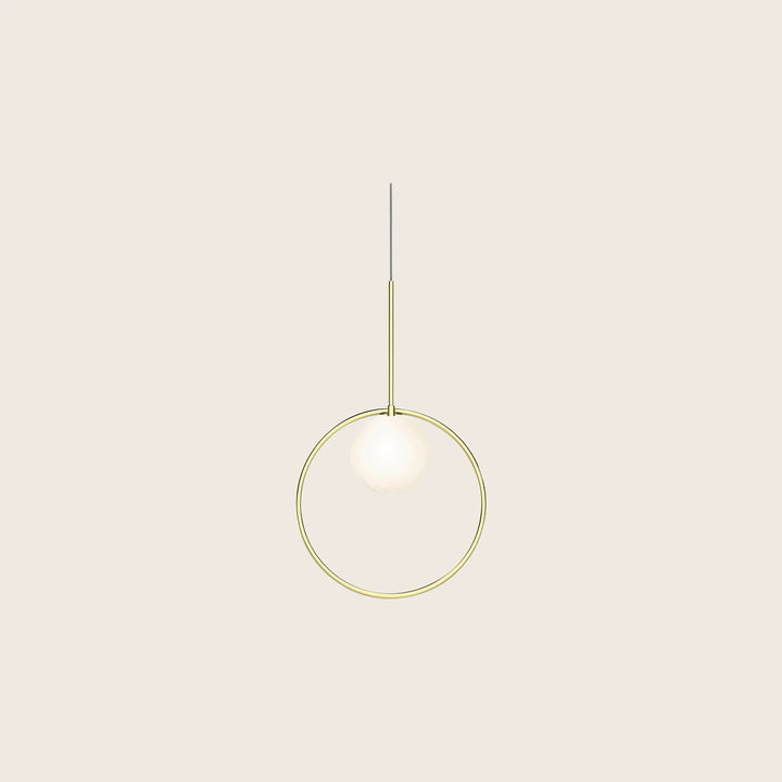 Bola Halo LED Pendant 12" Diameter / Brass