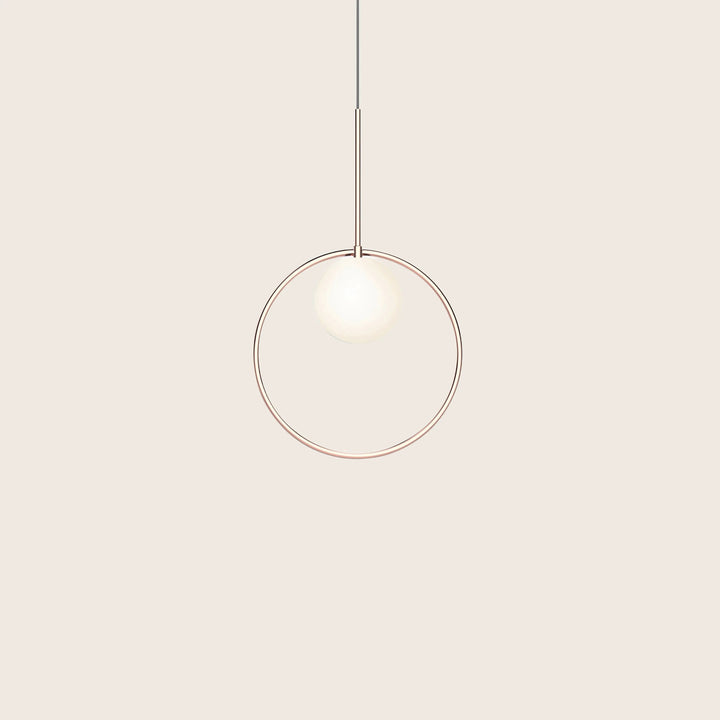 Bola Halo LED Pendant 12" Diameter / Rose Gold