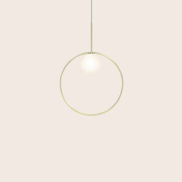 Bola Halo LED Pendant 18" Diameter / Brass