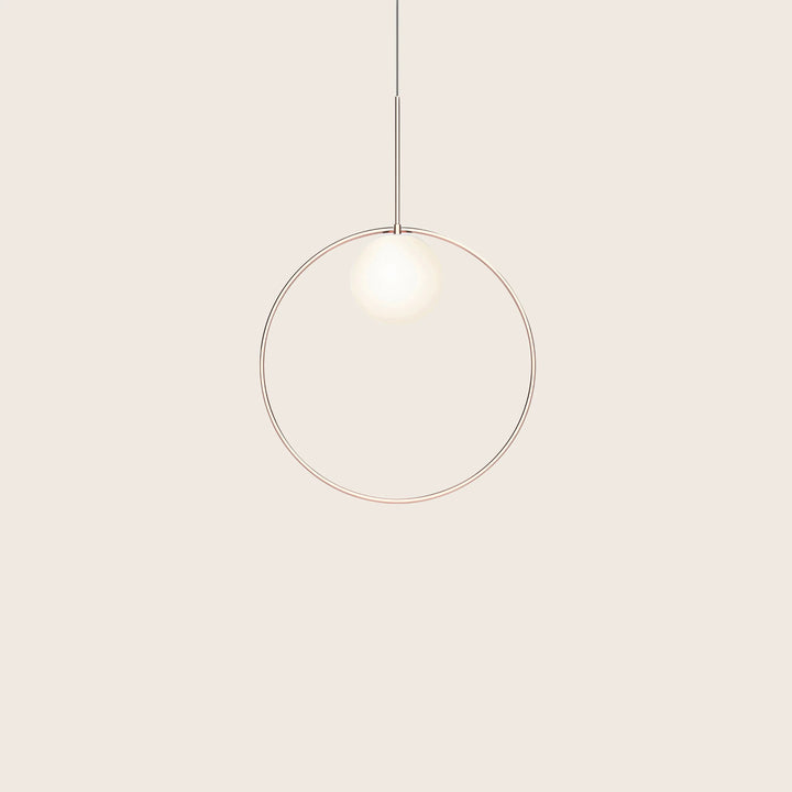Bola Halo LED Pendant 18" Diameter / Rose Gold