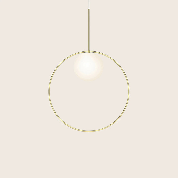 Bola Halo LED Pendant 22" Diameter / Brass