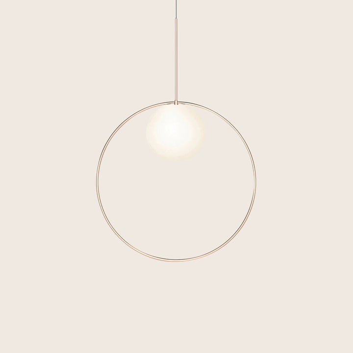 Bola Halo LED Pendant 22" Diameter / Rose Gold