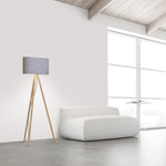 Belmont LED Floor Lamp Grey / Oak