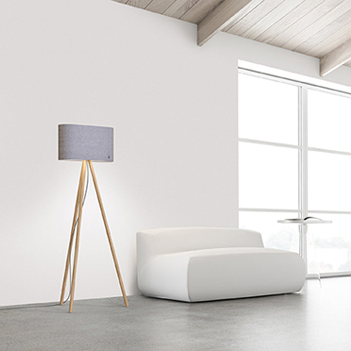 Belmont LED Floor Lamp Grey / Oak