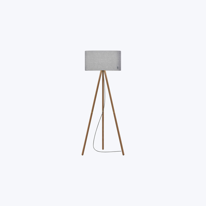 Belmont LED Floor Lamp Grey / Walnut