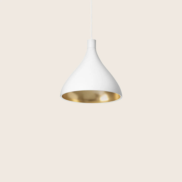 Swell LED Pendant Medium / White / Brass