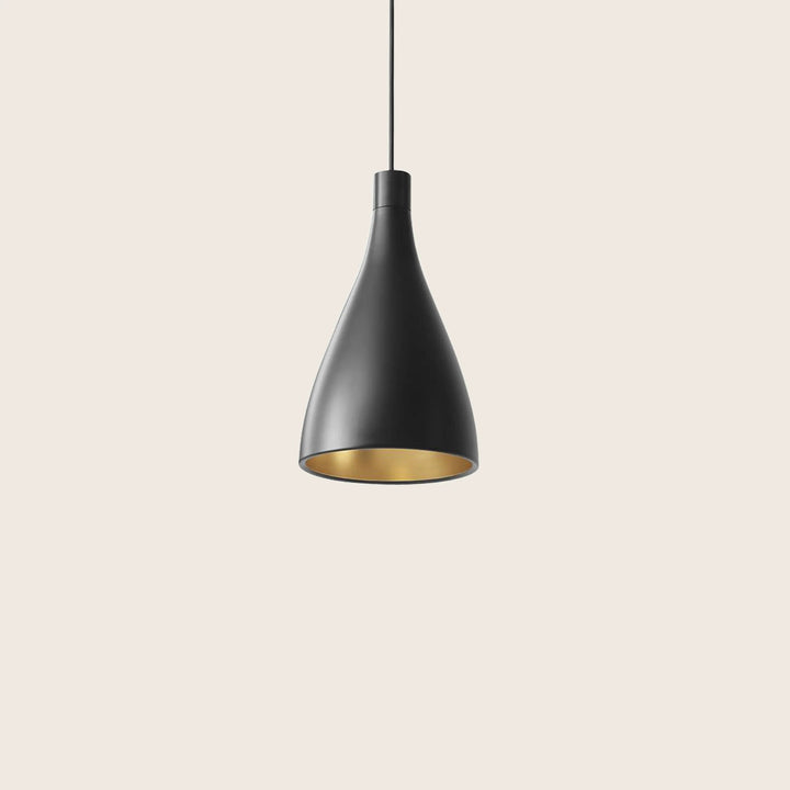 Swell LED Pendant Narrow / Black / Brass