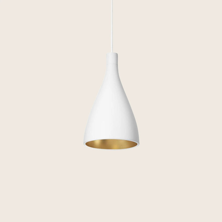 Swell LED Pendant Narrow / White / Brass