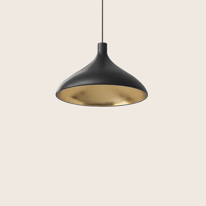 Swell LED Pendant Wide / Black / Brass