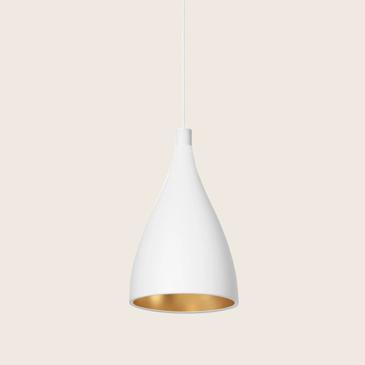 Swell LED Pendant XL Narrow / White / Brass