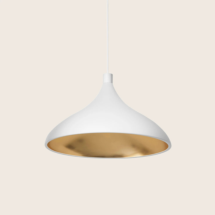 Swell LED Pendant XL Wide / White / Brass