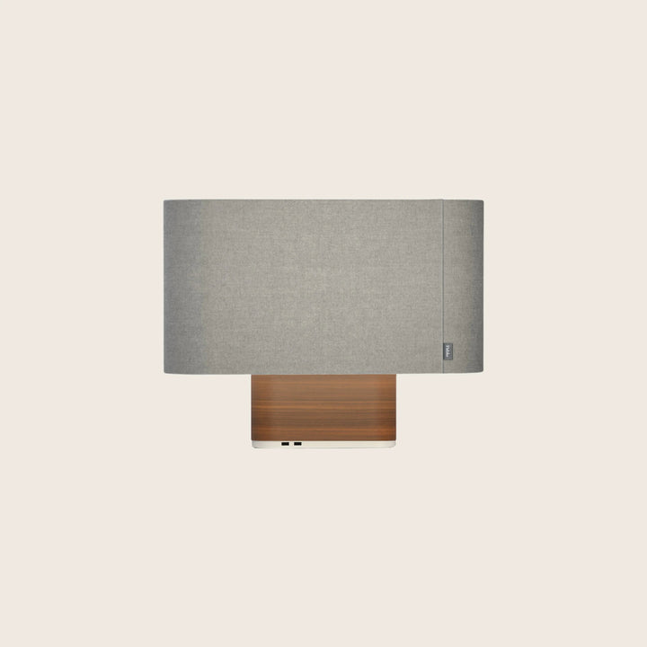 Belmont LED Table Lamp Grey / Walnut