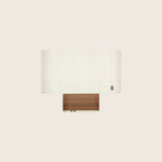 Belmont LED Table Lamp White / Walnut