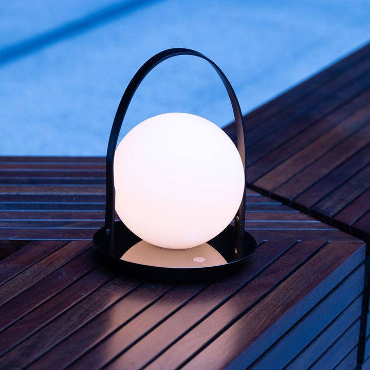 Bola Lantern LED Table Lamp Black / Black