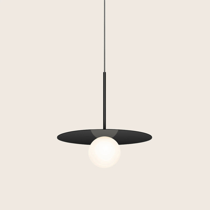 Bola Disc LED Pendant 12" Diameter / Black