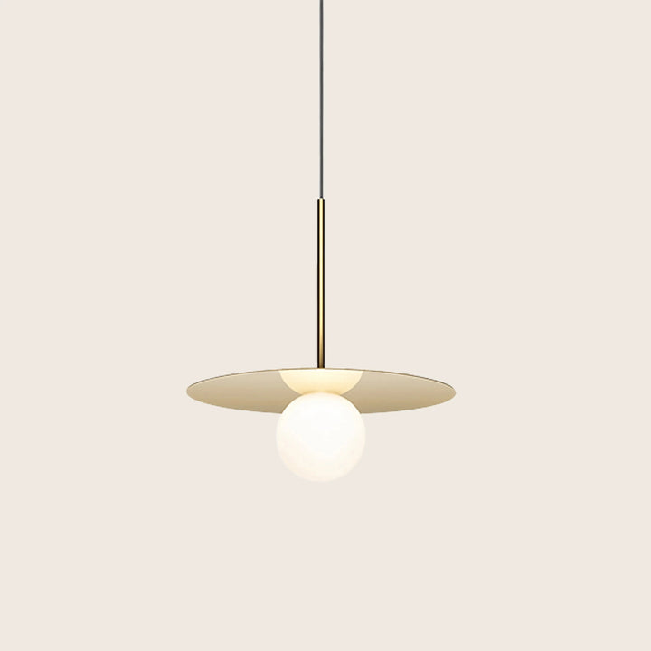 Bola Disc LED Pendant 12" Diameter / Brass