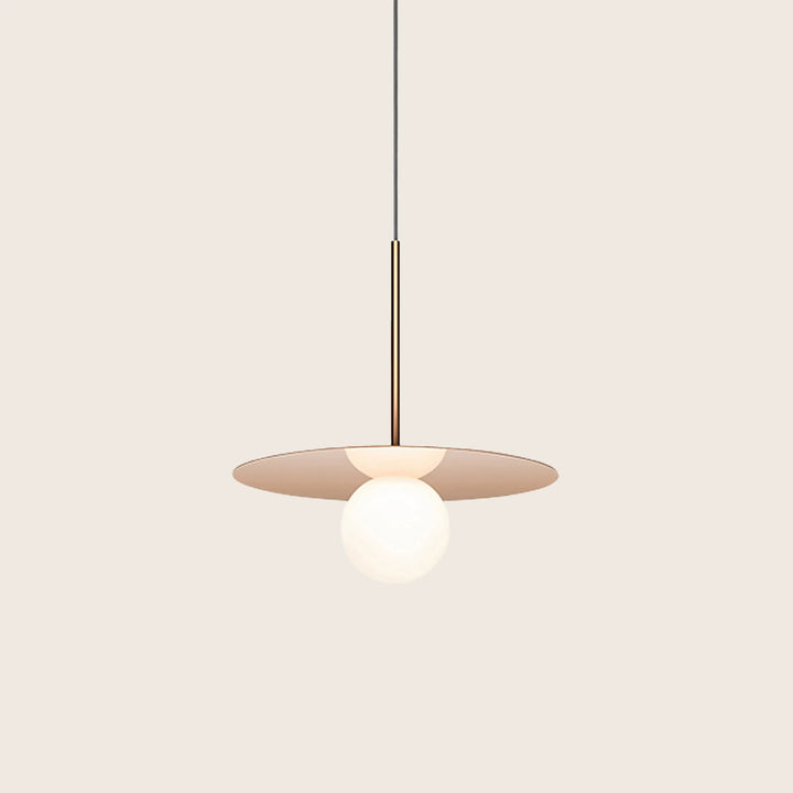 Bola Disc LED Pendant 12" Diameter / Rose Gold