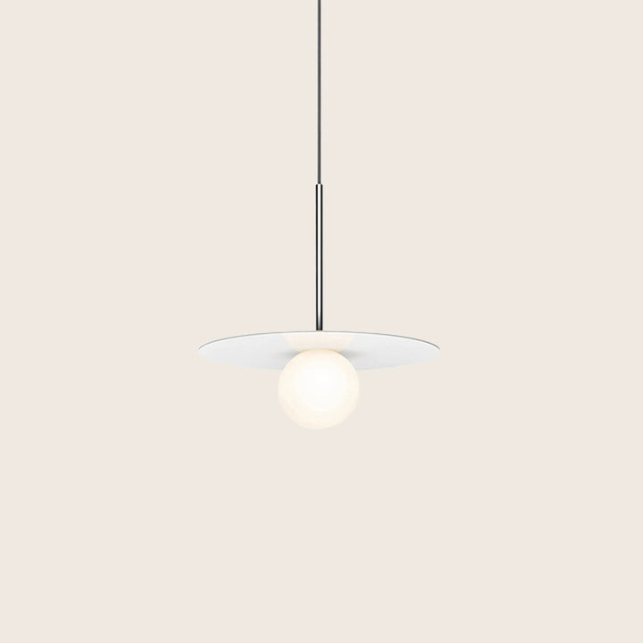 Bola Disc LED Pendant 12" Diameter / White