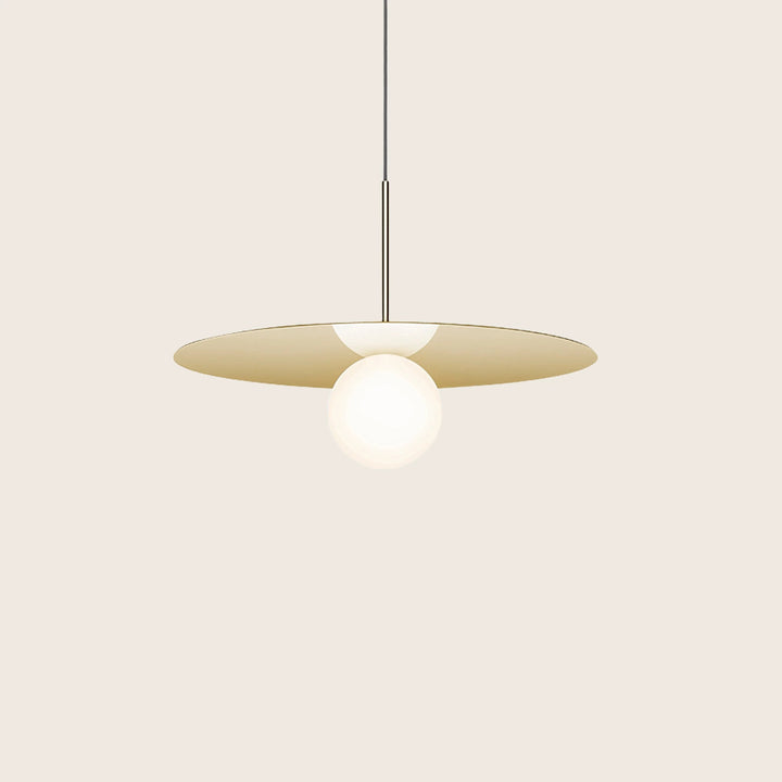 Bola Disc LED Pendant 22" Diameter / Brass