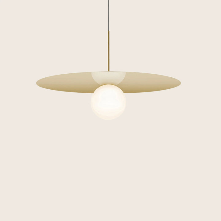 Bola Disc LED Pendant 32" Diameter / Brass